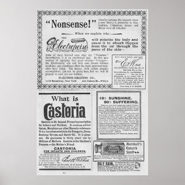 Poster Publicidade Vintage (Frente)