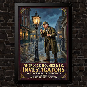Poster Publicidade Vintage Sherlock Holmes