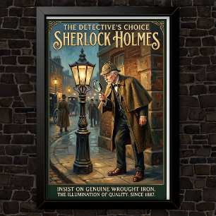 Poster Publicidade Vintage Sherlock Holmes