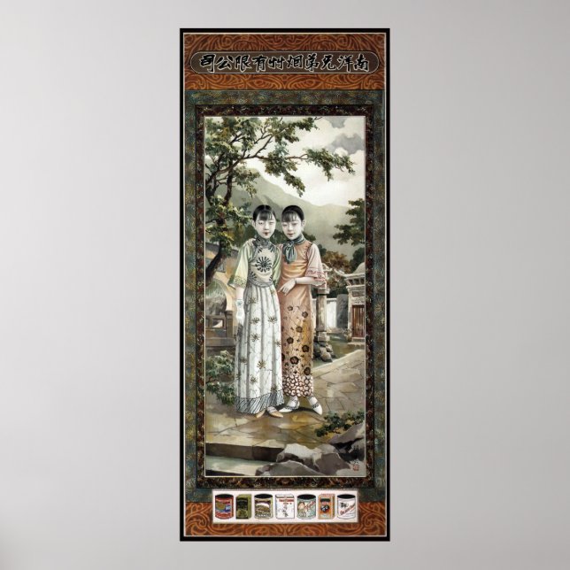 POSTER PUBLICIDADE VINTAGE TOBACCO - CHINA - 1930 (Frente)