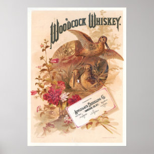 Poster Publicidade Woodcock Whiskey Vintage