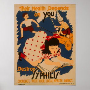 Poster público da saúde de WPA do vintage