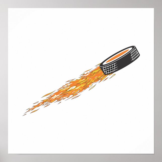 Póster Puck Flaming (Frente)