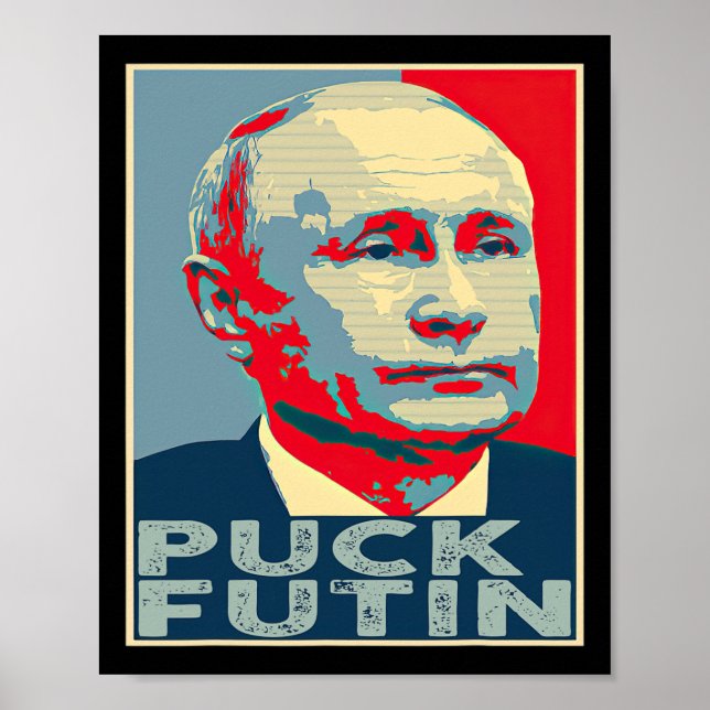 Poster Puck Futin Hope I Stand With Ukraine  (Frente)