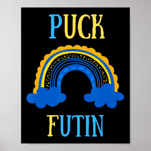Poster Puck Futin Meme Design Divertido Ucrânia Rússia  (Frente)