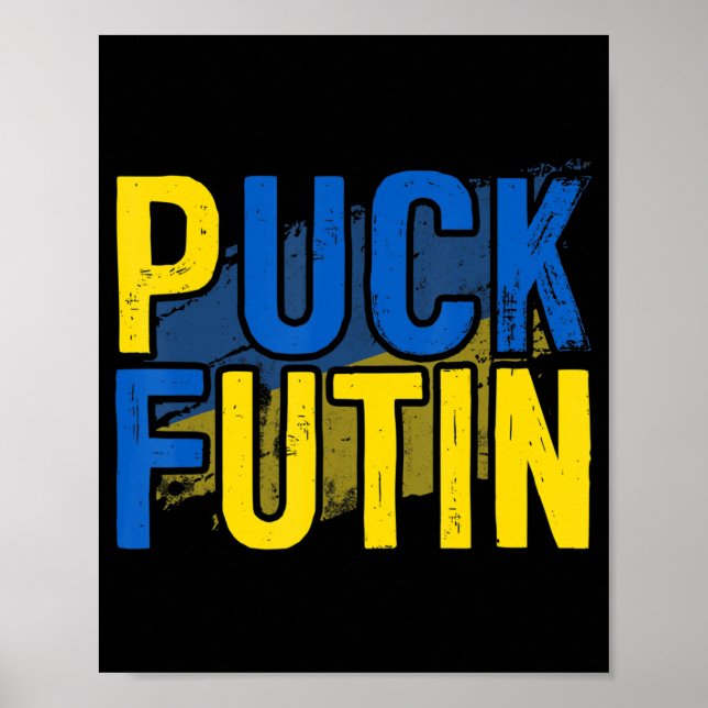 Poster Puck Futin Meme I Stand With Ucraniano Lov (Frente)