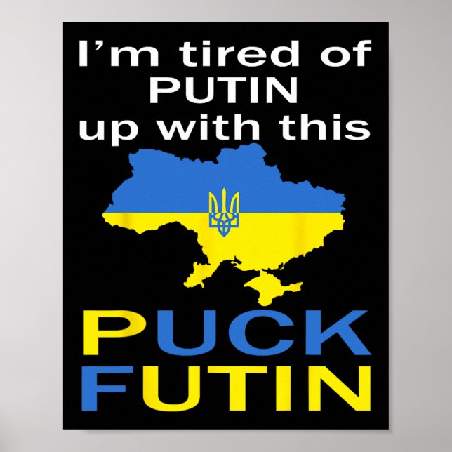 Poster Puck Futin Meme Orgulhoso Do Mapa Da Ucrânia Ucrân (Frente)