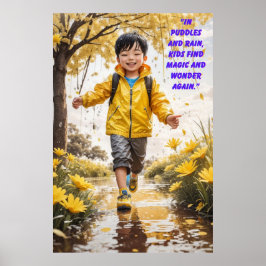 Poster Pudles e Chuva