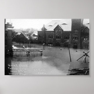 Póster pueblo, inundação do colorado