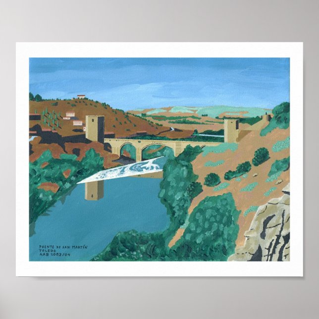 Poster Puente de San Martin, Toledo (Frente)