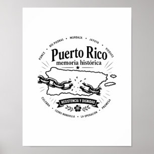Poster Puerto Rico Memória Histórica Resistência