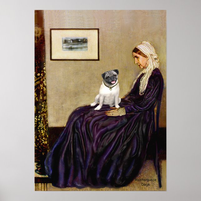 Poster Pug 18 (cor-de-veado) - Mãe de Whistler (Frente)