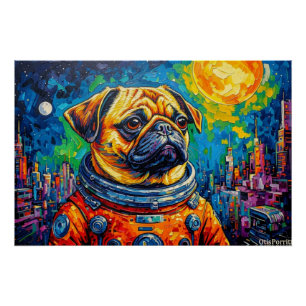 PÓSTER PUG ASTRONAUTA-VOLTANDO PARA CASA 15