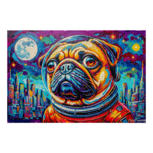 PÓSTER PUG ASTRONAUTA-VOLTANDO PARA CASA 16