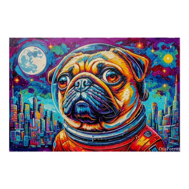 PÓSTER PUG ASTRONAUTA-VOLTANDO PARA CASA 16 (Frente)