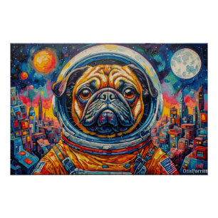 PÓSTER PUG ASTRONAUTA-VOLTANDO PARA CASA 19
