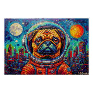 PÓSTER PUG ASTRONAUTA-VOLTANDO PARA CASA 5