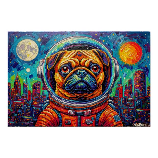 PÓSTER PUG ASTRONAUTA-VOLTANDO PARA CASA 5 (Frente)