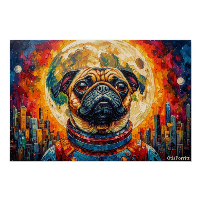 PÓSTER PUG ASTRONAUTA-VOLTANDO PARA CASA 8 (Frente)