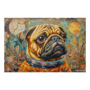 PÓSTER PUG ASTRONAUTA-VOLTANDO PARA CASA 9