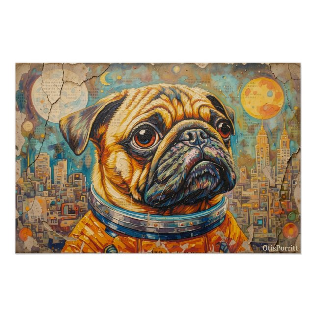 PÓSTER PUG ASTRONAUTA-VOLTANDO PARA CASA 9 (Frente)