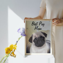 Poster Pug Best Mãe