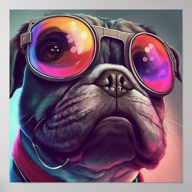 Poster Pug Dog Art (Frente)
