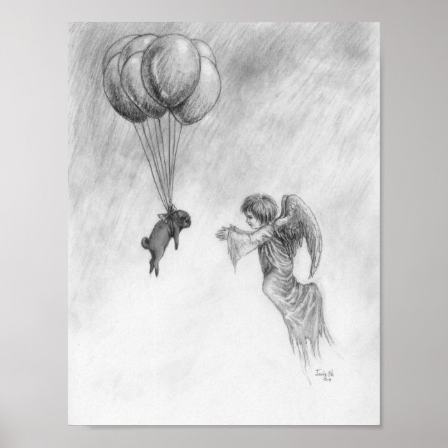 Póster Pug e Angel (Frente)