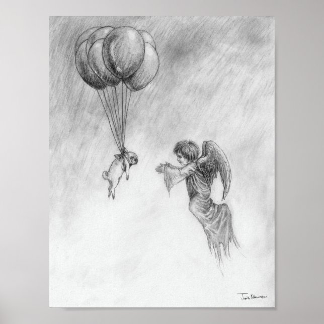 Póster Pug e Angel (Frente)