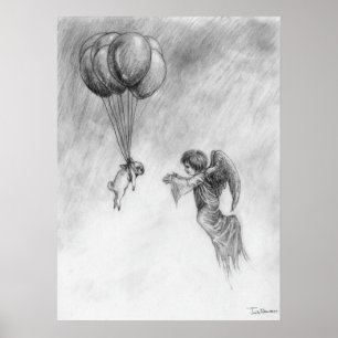 Poster Pug e anjo