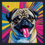Póster Pug em Pop Art 01<br><div class="desc">Um lindo poster de pug em pop art</div>