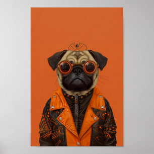 Poster Pug Estiletamente Spooky