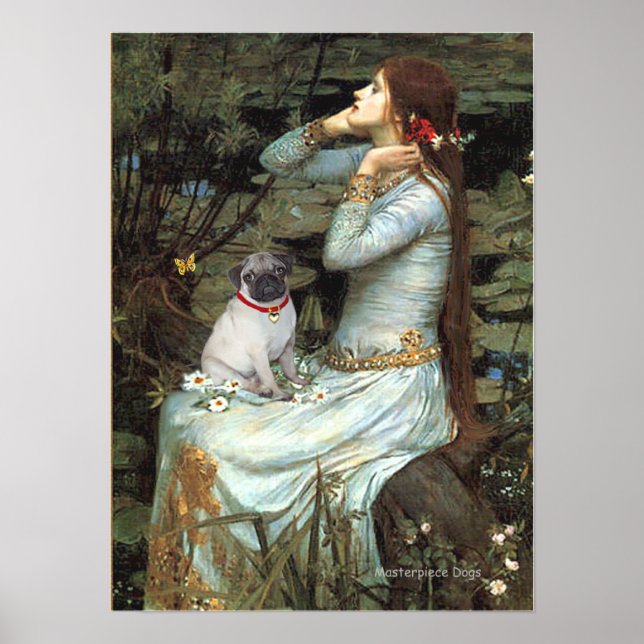 Póster Pug (filhote cor de gamo) - Ofélia (Frente)