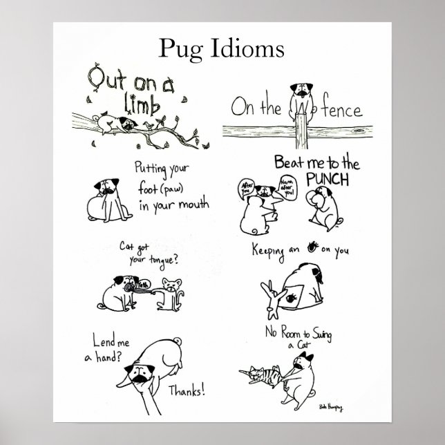 Póster Pug Idiomas (Frente)