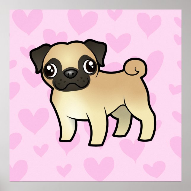 Póster Pug Love (Frente)