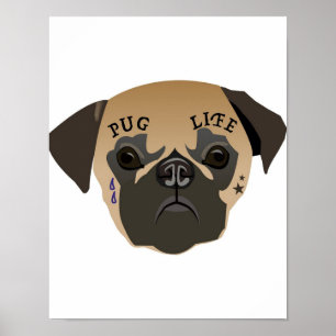 Poster Pug Lovers Vida Útil