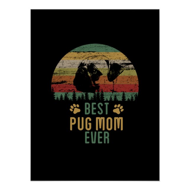 Póster Pug mom (Frente)