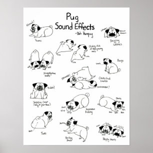 Póster Pug Sound Effects