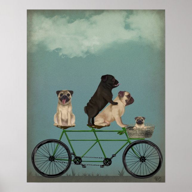 Poster Pug Tandem (Frente)