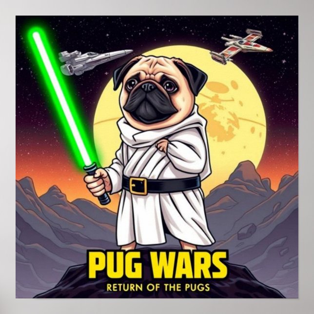 Poster Pug Wars Return of the Pugs (Frente)
