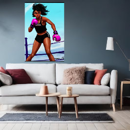 Poster Pugilista afro-americano | Arte AI