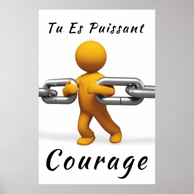 Poster "Puissant" Affiche Motivation-Poster Positif (Frente)