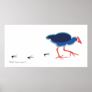 Póster Pukeko Steps Poster/Impressão