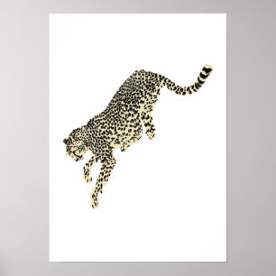 Poster Pulando Cheetah