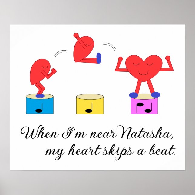 Poster Pulando Coração no Amor: (Frente)