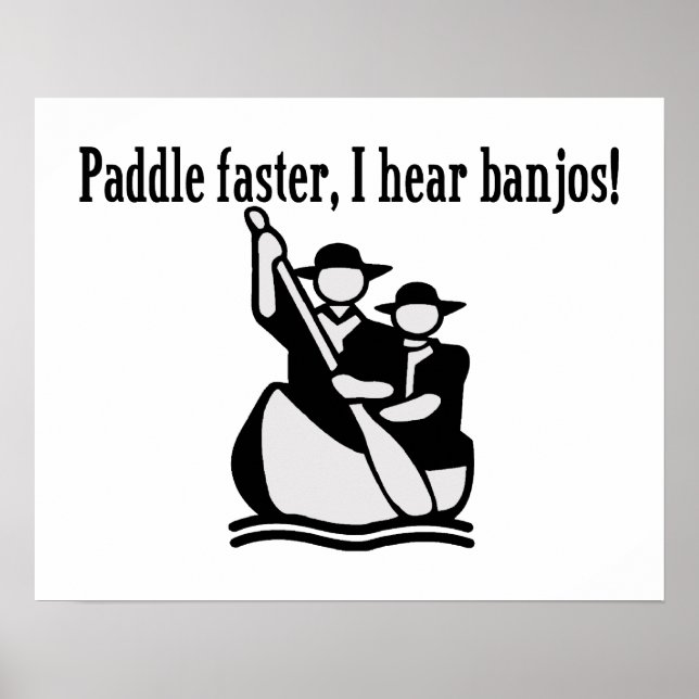 Poster Pule mais rápido que eu ouço banjos (Frente)