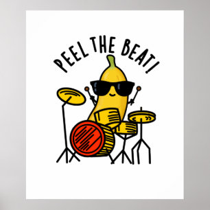Poster Pule O Beat Engraçado Drummer Banana