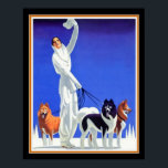 Póster Pullman Art Deco Ad (1930) 16x20<br><div class="desc">Fantástico Impressão de Art Deco de 1930 para o Pullman Winter Comfort.</div>