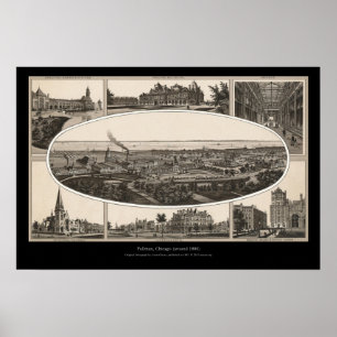 Poster Pullman, Chicago (around 1880)