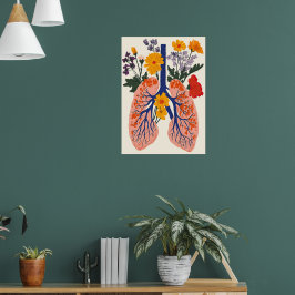 Poster Pulmões Floridos - Harmonia da Natureza e Saúde